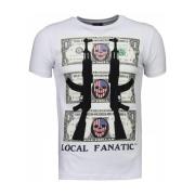 T-shirt Korte Mouw Local Fanatic AK Dollar Rhinestone
