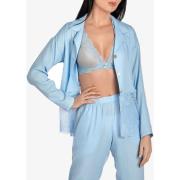 Pyjama's / nachthemden Ajour Pyjamatop met lange mouwen Forget-Me-Not ...