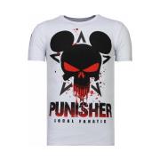 T-shirt Korte Mouw Local Fanatic Punisher Mickey Rhinestone