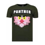 T-shirt Korte Mouw Local Fanatic Panther For A Cougar Rhinestone