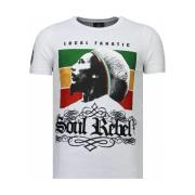 T-shirt Korte Mouw Local Fanatic Soul Rebel Bob Marley Rhinestone