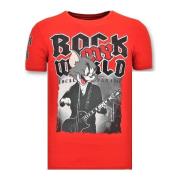 T-shirt Korte Mouw Local Fanatic Rock My World Cat
