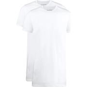 T-shirt Slater 2-pack T-shirt Extra Lang R-Neck Wit
