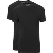 T-shirt Slater 2-pack Basic Fit T-shirt Zwart