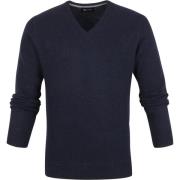 Sweater Suitable Lamswol Trui V-Col Donkerblauw