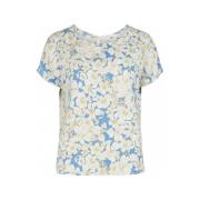 Blouse Object Top Victoria S/S - Marine /Flowers