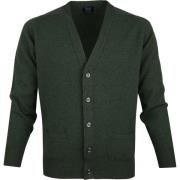 Sweater William Lockie Lamswol Vest Donkergroen