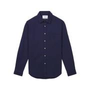 Overhemd Lange Mouw Portuguese Flannel Teca Shirt - Navy