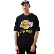 T-shirt Korte Mouw New-Era NBA Los Angeles Lakers Script Mesh Tee