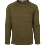 Sweater Knowledge Cotton Apparel Sweater Olijf Groen