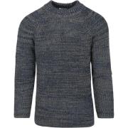 Sweater Knowledge Cotton Apparel Trui Yarn Blauw