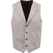 Blazer Suitable Gilet Ruiten Zand