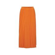 Rok Only Melisa Plisse Skirt - Orange Peel