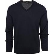 Sweater BOSS Pullover Melba Wol Donkerblauw