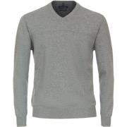 Sweater Casa Moda Pullover V-Hals Grijs