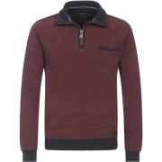 Sweater Casa Moda Half Zip Trui Bordeaux