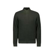 Sweater No Excess Vest Zipper Donkergroen