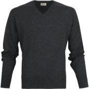 Sweater William Lockie Pullover Lamswol Antraciet V