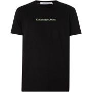 T-shirt Korte Mouw Calvin Klein Jeans T-shirt met gespiegeld logo op d...