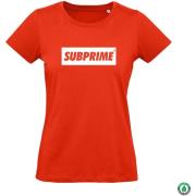 T-shirt Korte Mouw Subprime Wmn Tee Block Rood