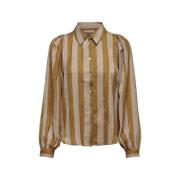 Blouse La Strada Shirt Atina L/S - Golden