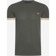 T-shirt Fred Perry Striped cuff t-shirt