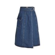 Rok Vila Norma Skirt - Medium Blue Denim