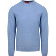 Sweater Suitable Lamswol Trui Ronde Hals Lichtblauw