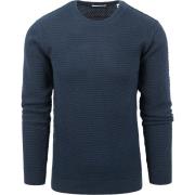 Sweater Knowledge Cotton Apparel Trui Vagn Donkerblauw