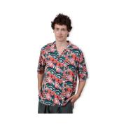 Overhemd Lange Mouw Brava Fabrics Yeye Weller Aloha Shirt - Red