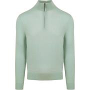 Sweater Suitable Merino Half Zip Trui Groen