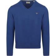 Sweater Gant Trui V-Hals Kobaltblauw
