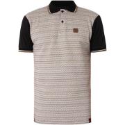 Polo Shirt Korte Mouw Trojan Poloshirt met zigzagjacquard paneel