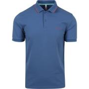 T-shirt Sun68 Poloshirt Small Stripe Collar Blauw