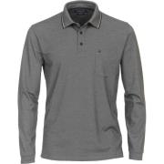 T-shirt Casa Moda Long Sleeve Polo Grijs