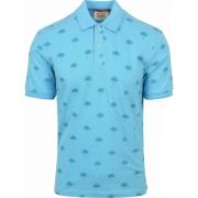 T-shirt Scotch &amp; Soda Poloshirt Palmbomen Blauw