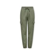 Broek Only Noos Caro Pull Up Trousers - Oil Green