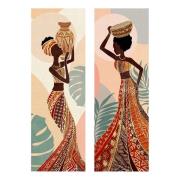 Schilderijen Signes Grimalt Afrikaanse Vrouw Schilderij 2 Eenheden