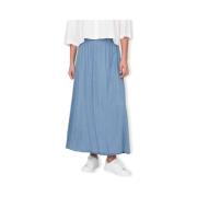Rok Only Pena Venedig Long Skirt - Medium Blue Denim