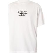 T-shirt Korte Mouw Replay Logo grafische T-shirt