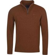 Sweater Barbour Half Zip Trui Lamswol Bruin