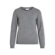 Trui Vila Noos Ril O-Neck L/S - Medium Grey