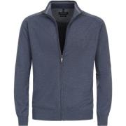 Sweater Casa Moda Vest Zip Blauw