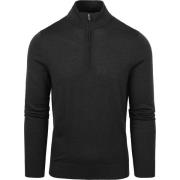 Sweater Suitable Merino Half Zip Trui Antraciet