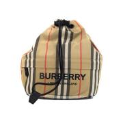 Rugzak Burberry Heritage Stripe Eco Nylon Bucket Bag met trekkoord