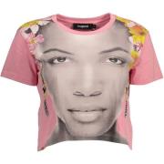 Overhemd Desigual Cropped TShirt voor dames met bloemenprint