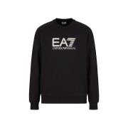 Sweater Ea7 Emporio Armani Visibility Cotton Sweatshirt Black