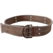 Riem D&amp;G Leren riem met logo en ronde gespsluiting