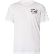 T-shirt Korte Mouw Replay Geluiden Grafisch T-Shirt