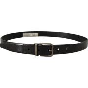 Riem D&amp;G Lederen zilverkleurige metalen riem